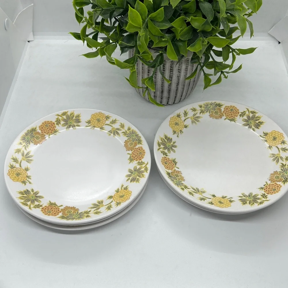 VTG 6 Noritake Progression SUNNY SIDE Marigold 6-1/4